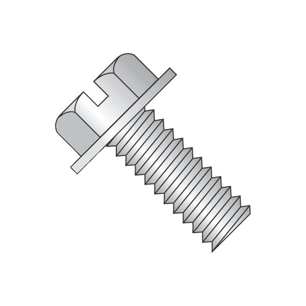 Newport Fasteners #8-32 x 3 in Slotted Hex Machine Screw, Plain 18-8 Stainless Steel, 100 PK 784265-PR-100 - main